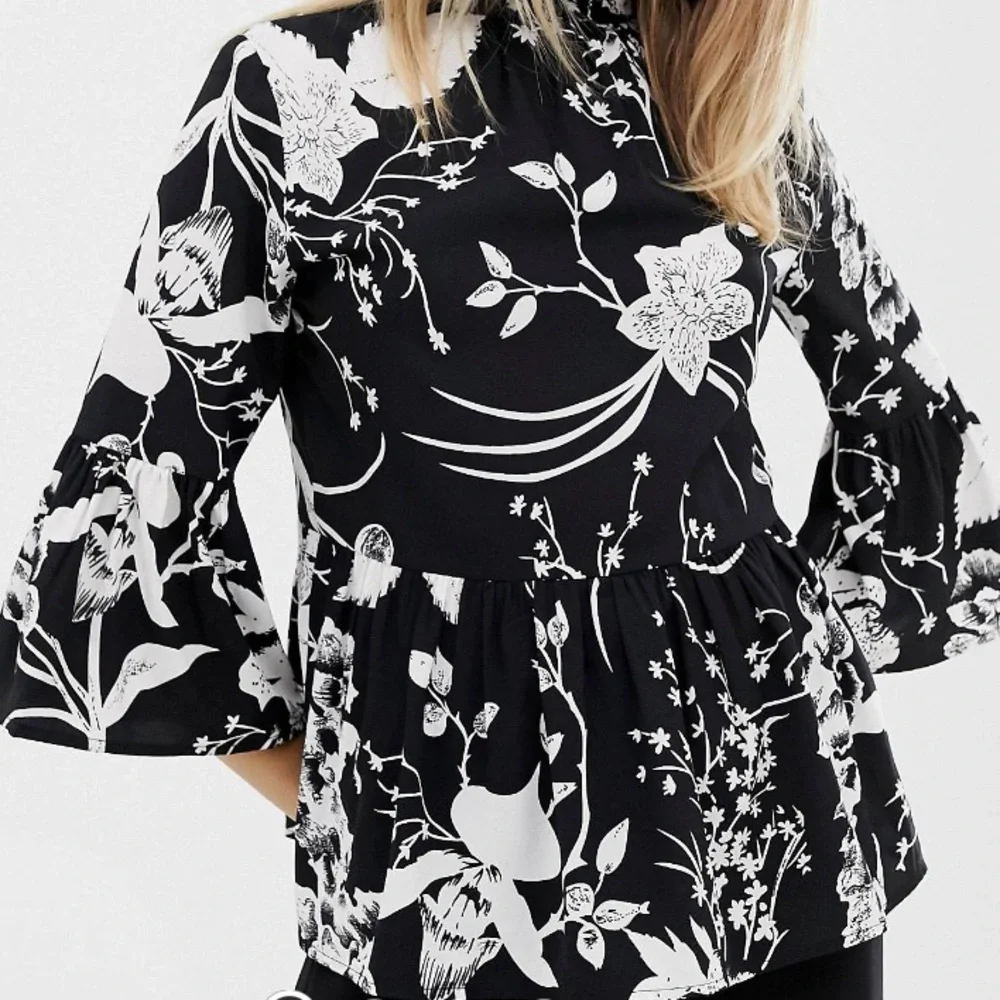 VERO MODA High Neck Smocked Blouse - Picture 1 of 3